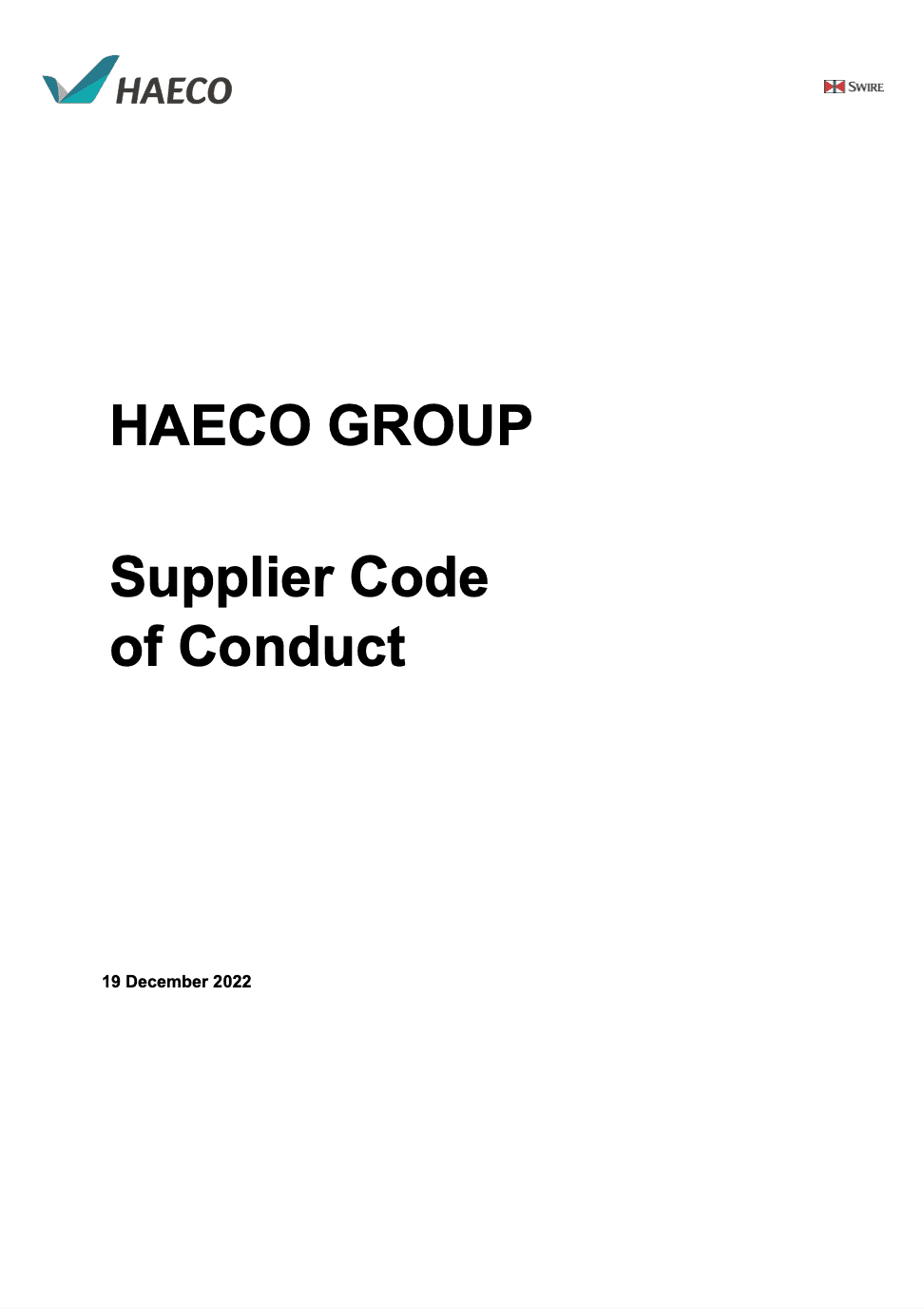 Supplier Code of Conduct